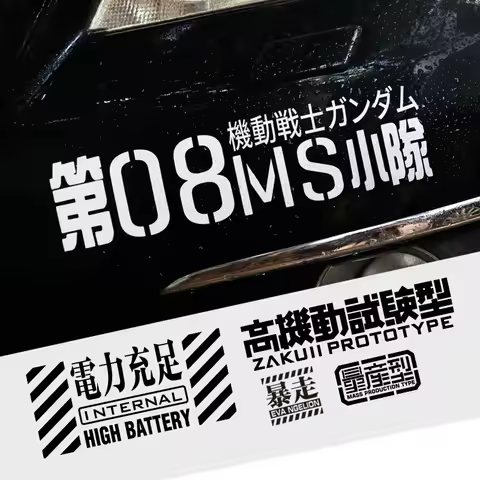Noizzy Mobile Suit Gundam The 08th MS Team Car Stickers and Decals Trunk Tailgate Window Vinyl Rear 