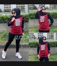 kaos zolaqu original cotton combed 24s / atasan zolaqu original - maroon l