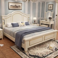 Master bedroom widened 2m solid wood bed2.0x2.2Extra Large Bed1.5Rice2Rice2.2Minimalist American Sty
