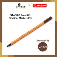 Stabilo Point 88 Fineliner Markers Pen – Brown