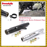 Motorcycle 35-45mm Iron Exhaust Mufflers Black For Harley Sportster XL 1200 XL 883 Cafe Racer XS650 