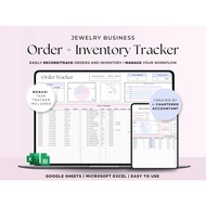 Jewelry Inventory Tracker Google Sheets Order Tracker Excel Log Checklist Spreadsheet Home Business