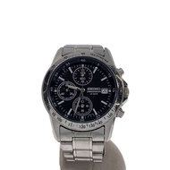 SEIKO mens watches Wrist Watch analogues stainless BLK 7T92-0DW0 Direct from Japan Secondhand