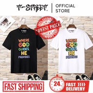 T-STREET BIBLE VERSE WHERE GOD GUIDES HE PROVIDES AESTHETIC STATEMENT TSHIRT (UNISEX)