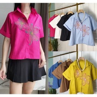 Foliage Embroidery Shirt