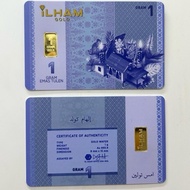 ILHAM GOLD EMAS 999/24k GOLD BAR DESIGN RM1 DINAR