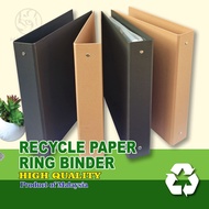 Ring File, 2D, 3D, A4, A5, Recycle Paper Ring Binder, Ring Folder, Kraft Ring File, Black Ring File,