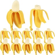 Libima Set of 12 Banana Toy Banana Squishy Fidget Toys Fake Banana Simulation Banana Party Favors Fruit Squeeze Toys for Stress Relief Adults Little Ones Birthday Prank Gifts, 2 Styles