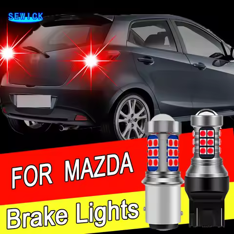 2pcs Car LED Brake Stop Tail Light Blubs Red For Mazda 2 DY DE DH3 DL DJ For Mazda 3 BK BL BM BN Sal