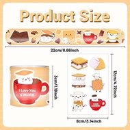 96Pcs Smores Party Favors 24PCS Smores Slap Bracelets 72PCS Smores Temporary Tattoos Hiasan Parti Pe