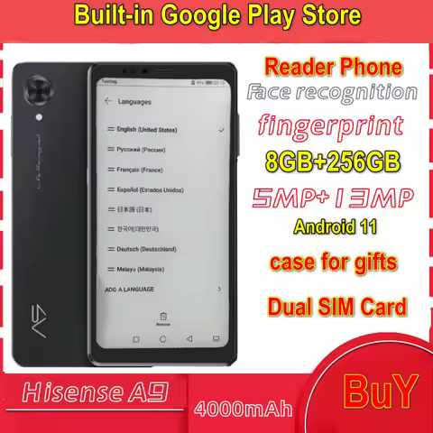 Multi-language built-in Google Hisense A9 Ebook Reading Smartphone Ereader 6.1Inch EInk Display 300D