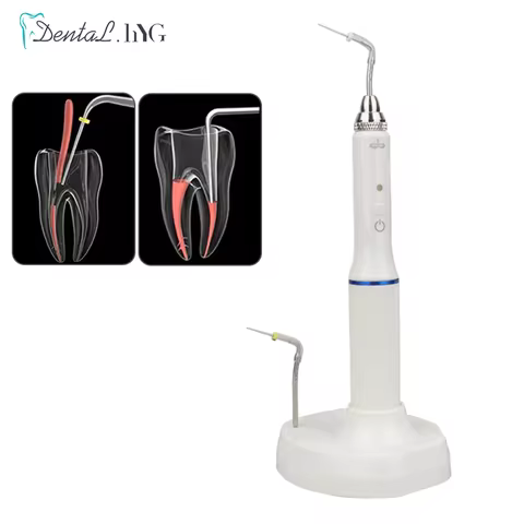 Dental Cordless Wireless Gutta Percha Obturation System Endo Heated Pen 2Tips Wireless for Root Cana