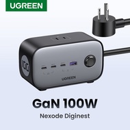 【Nexode】UGREEN GaN 100W USB C Charging Station 7-in-1 Power Strip Adapter for MacBook iPad  iPhone 15 14 Pro Max Samsung S24 S23 Ultra Model: 40896