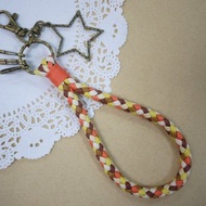 ~米+熊~ 復古 編織鑰匙圈 蠟線編織鑰匙圈 (橘色)
