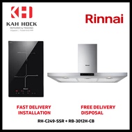 RINNAI RH-C249-SSR CHIMNEY HOOD + RB-3012H-CB 30CM 2 INDUCTION HOB BUNDLE