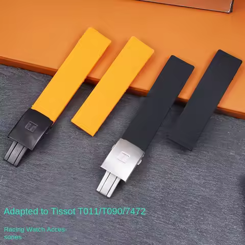 Silicone strap compatible with Tissot T011/T090/T472 men's racing waterproof watch accessories