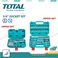 TOTAL THT141201 (20pcs) / THT141462 (46pcs) 1/4″ Socket Set