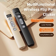 TIMEROAD Laser Pointer Clicker, Meeting 2.4GHz Wireless Flip Pen Clicker, Remote Presentation Portab