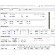 REINFORCED RECTANGULAR WALL DESIGN, BENT ABOUT TWO AXES TO BS 8110:1997 DESIGN EXCEL SPREADSHEET