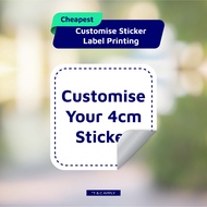 Customise Sticker Label Printing - 4cm