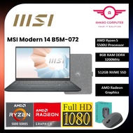 MSI Modern 14 B5M-097 14'' FHD Laptop Carbon Gray ( Ryzen 5 5500U, 8GB Ram, 512GB SSD, ATI, W11 )