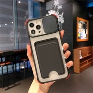 Oppo C21Y C25Y C25 C25S  phone case 2in1 with slide cam and card holder matte back cover