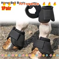 ARROGANCED 1Pair Horse Bell Boot, Heavy Duty Protection Quick Drying Equine Hoof Boot, Comfort Cloth