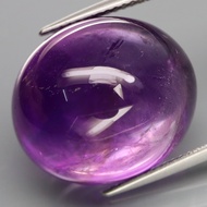 25.66 Carats NATURAL Purple AMETHYST Oval Cab 18.6x16.2x12.8mm Bolivia Loose