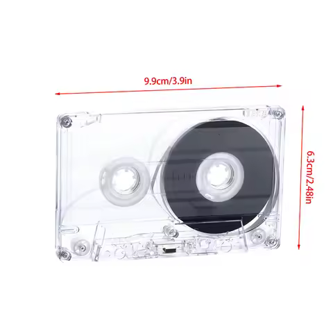 Audio Cassette Recorder with 45/60/90 Minutes Recording Time, Blank Tape Player and Clear Box for St