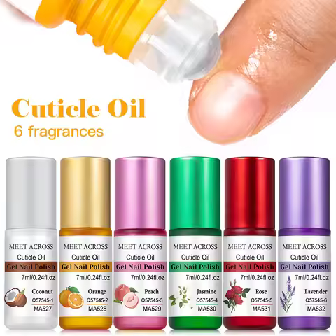 MEET ACROSS 7ml Nail Nutrition Oil Pen Nail Treatment Cuticle Repair Oil Prevent Agnail Nail Polish