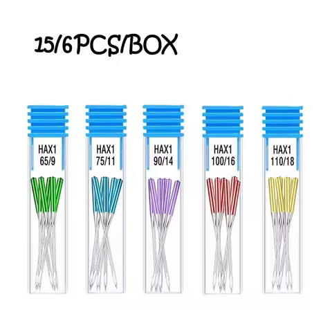 15/6Pcs Anti-Jumping Sewing Machine Needle Stretch Fabric Stitch Needles for Singer Brother Janome H