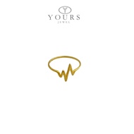 Yours Jewel 916 Gold Hearbeat Ring