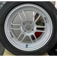USED RIM (ENKEI) RACING RPF1 15X7.0J 4X100 ET35 SILVER (MYVI/VIVA/CITY/JAZZ/VIOS) - EXCELLENT CONDIT