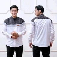 PUTIH Koko Shirt Batik Men Koko Adult Koko Shirt White Koko Adult Latest Motif Muslim Clothes For Men Lebaran