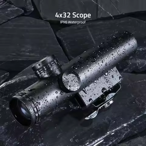 MIDTEN M4 M16 Rifle Scope HD 4x20 Sight Grunt 4x20mm Duplex Reticle w/ See through BDC Turret Mil-Do