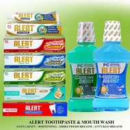 Alert Toothpaste 24hours advance care and Anti Cavity with Alert Mouth Wash