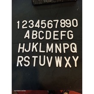 （clear stock）W01 nombor plate kereta 2D 7mm /2D number plate