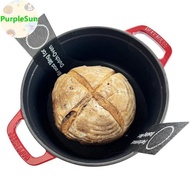 PurpleSun Perforated Silicone Bread Sling For Dutch Oven, With Long Handle, Nonstick & Reusable, Bre