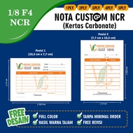 CUSTOM NCR NOTE SIZE 1/8 F4 (10.3 x 7.7 cm) FREE DESIGN (1PLY, 2PLY, 3PLY)