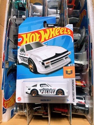Xe Mô Hình Hot Wheels tỉ lệ 1:64 "Mazda RX-7" (White/Trắng) (Team Police Japan ) (New Model 2024)