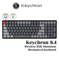 ▪◕♕Keychron K4 V2 Bluetooth Wireless Mechanical Keyboard RGB Backlight Gateron Switch Aluminum Frame
