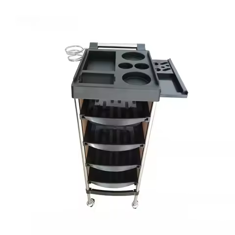 Salon Furniture Manicure Support Cart Trolly Wheels Storage Food Serving Mobile Beauty Tray Trolley