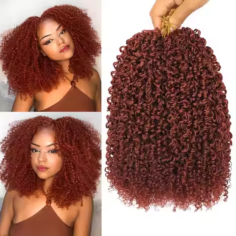 Yanky Twist Crochet Hair 8/12 Inch 1/8Packs Bohemian Passion Twist Spring Mini Twist Crochet Hair fo