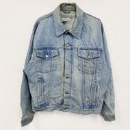 古著 Wrangler 牛仔夾克/牛仔褲，淺藍色，L 碼