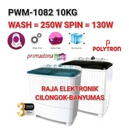 mesin cuci polytron PWM 1082 10KG polytron 2 tabung 10 kg polytron