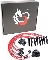 DRAGON FIRE PERFORMANCE Power Pack With Ignition Coils and Spark Plug Wires Compatible With 1991-200