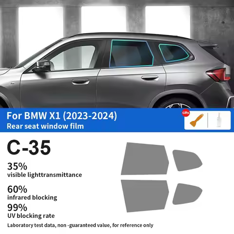Pre Cut Window Tint Film For BMW X1 U11 IX1 2023 2024 Ceramic Solar UV Protection Auto Sticker Foil