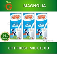 [Greenshinesg] Magnolia UHT Fresh Milk | 1Lts x 3 | 1 Lts x 6 | 1 Lts x 12