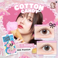 [แท้/มีบัตรตัวแทน] 🍭 คอนแทคเลนส์เกาหลีรายเดือน 🇰🇷 รุ่น Cotton Candy Pink / Ash 👁🐰 H2O Premium Lens O