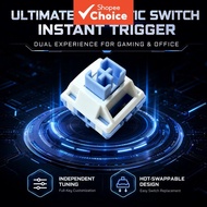 V6 Silent Magnetic Linear Switches 45gf, 80M Lifespan, Dustproof No-Contact Gaming Keyboard Switches
